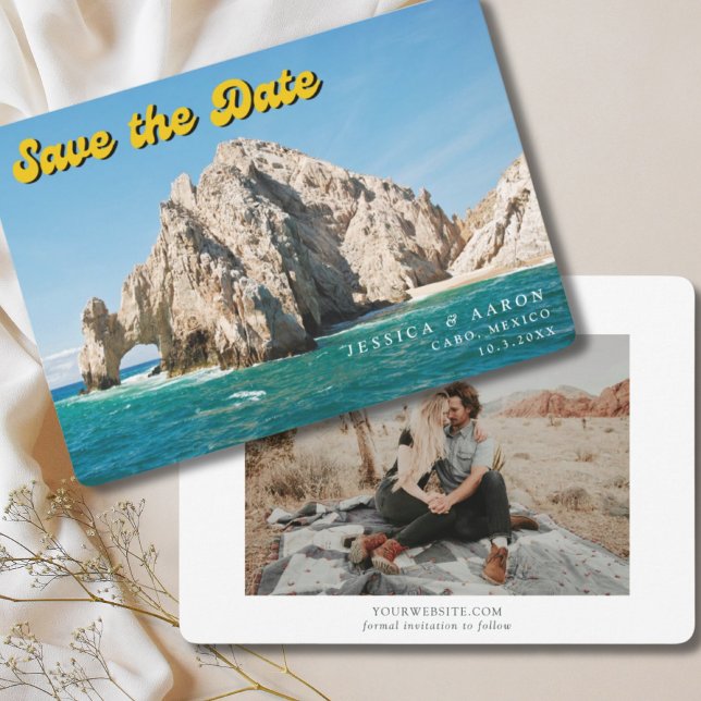 Convites Casamento de Cabo San Lucas México Salvar a Data (Cabo San Lucas Mexico Save the Date 
)