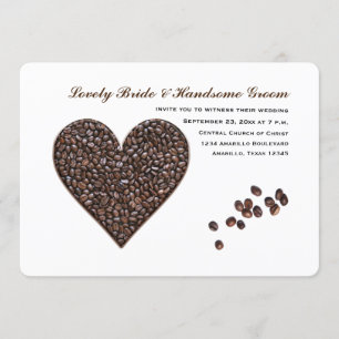 Convites Casamento de Café Heart