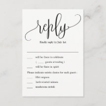 Casamento de Caligrafia Adorável com Opções de Car