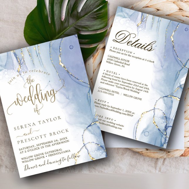 Convites Casamento de Caligrafia Aquática (Criador carregado)
