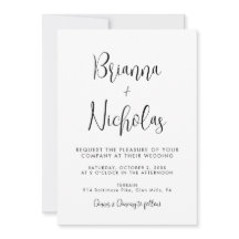 Casamento de Caligrafia Branca e Preta do Código Q