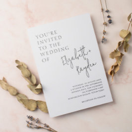 Convites Casamento de Caligrafia Clássica Moderna