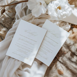 Convites Casamento de Caligrafia Clássica Simples Elegante