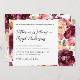 Convites Casamento de Caligrafia com Script Floral de Jardi