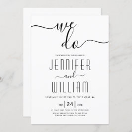 Convites Casamento de caligrafia cursiva com script