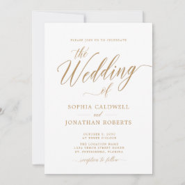 Convites Casamento de Caligrafia Dourada Atualizado em Todo