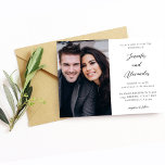 Convites Casamento de Caligrafia Elegante com Foto Lateral<br><div class="desc">Envie convites de casamento lindos e exclusivos com seus convites de caligrafia elegantes para caligrafia. Anime-se para o seu casamento com um cartão com sua foto favorita e uma caligrafia.</div>