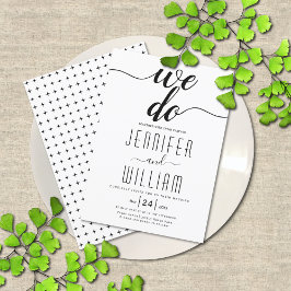 Convites Casamento de caligrafia elegante com script