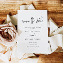 Casamento de Caligrafia Elegante Salvar a Data