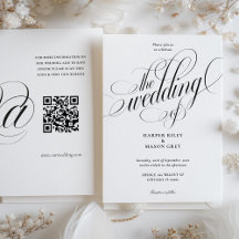 Casamento de caligrafia minimalista com RSVP de Có