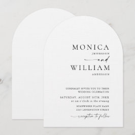 Convites Casamento de Caligrafia Minimalista Elegante