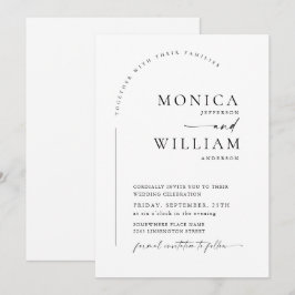 Convites Casamento de Caligrafia Minimalista Elegante