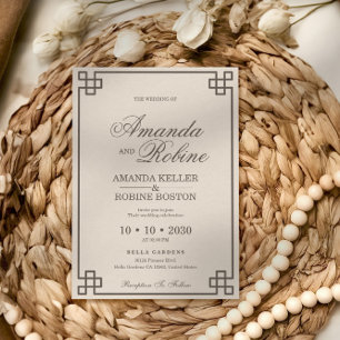 Convites Casamento de Caligrafia Minimalista Simples