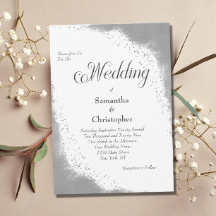 Convites Casamento de Caligrafia Moderna e Elegante com Bri