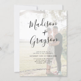 Convites Casamento de Caligrafia Moderna e Minimalista Simp