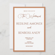 Casamento de Caligrafia Moderna Minimalista em Cob