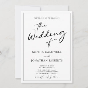 Convites Casamento de Caligrafia Moderna RSVP de RSVP de Có