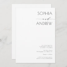 Casamento de Caligrafia Moderna Simples