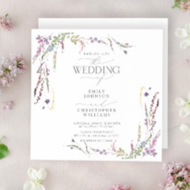 Convites Casamento de Caligrafia Roxo