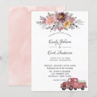 Casamento de Caminhão-Vintage Blush Peony