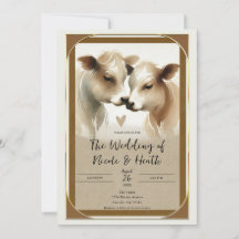 Casamento de Campo Amor Vaca Marrom Creme