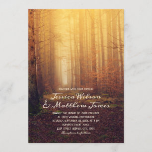 Convites Casamento de Campo de Florestas Russas em outono