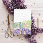 Convites Casamento de Campos de Lavanda de Aquarela<br><div class="desc">Uma bela pintura aquosa de campos de lavanda cria uma sensação romântica a este convite de casamento. Apresentando emparelhamento de fontes chic para aumentar o fator elegância. suite de casamento correspondente ao cheio disponível.</div>