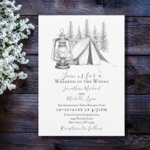 Casamento de Campos de Tent, Lanterna e Woodland