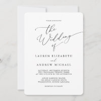 Casamento de Canto Arredondado Minimalista Negro e