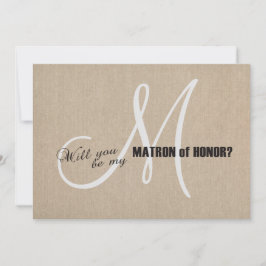 Convites Casamento de Canvas Rustic Linen Seja Minha Matriz