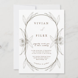 Convites Casamento de Capsul Floral Verde-Verde de Conforto