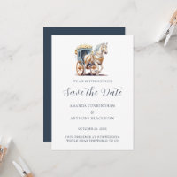 Casamento de Carruagem Desenhada Elegante Salve a