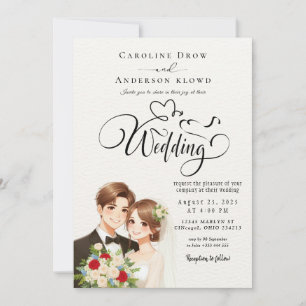 Convites Casamento de Casal de Anime