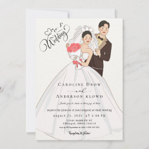 Convites Casamento de Casal de Anime