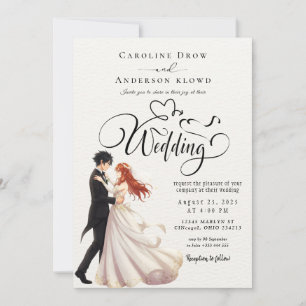 Convites Casamento de Casal de Anime