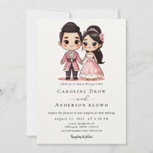 Convites Casamento de Casal de Anime