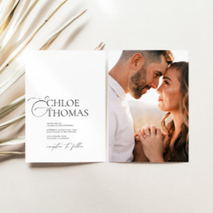 Convites Casamento de Casal de Fotografia Mínima Elegante