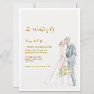 Convites Casamento de Casal Simples GRACE