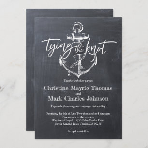 Convites Casamento de Casando Anchor Chalkboard