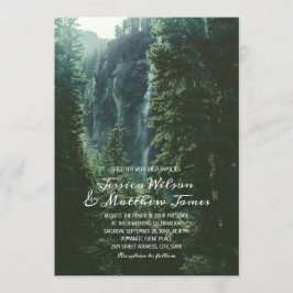 Convites Casamento de Casas de Quedas de Água nas Montanhas