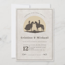 Convites Casamento de cavalos silhoule