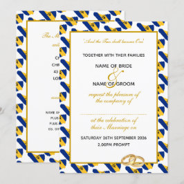 Convites Casamento de Celebração de Script Dourado Cristão