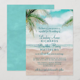 Convites Casamento de Cena de Praia Pintada de Breeze em Il