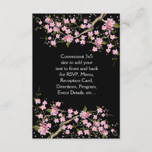 Convites Casamento de Cerejeiras Japonesas Black Pink