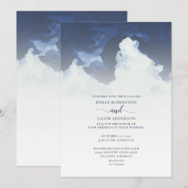 Convites Casamento de Céu Azul e Nuvens