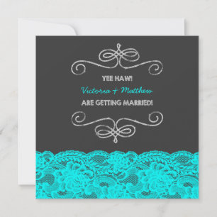 Convites Casamento de Chalkboard de Redneck