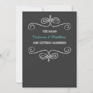 Convites Casamento de Chalkboard de Redneck