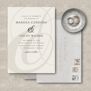 Convites Casamento de Champagne Ampersand Script Calliograf
