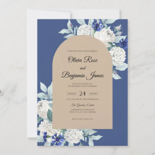Convites Casamento de Champagne Flor de Cerejeira à Meia-No