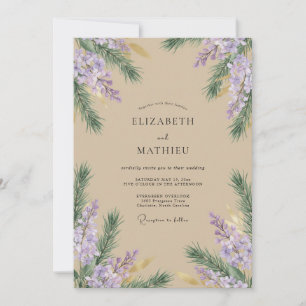 Convites Casamento de Champanhe Violeta Wisteria
